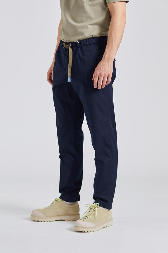 White Sand Greg Regular Fit Cotton Linen Navy-2